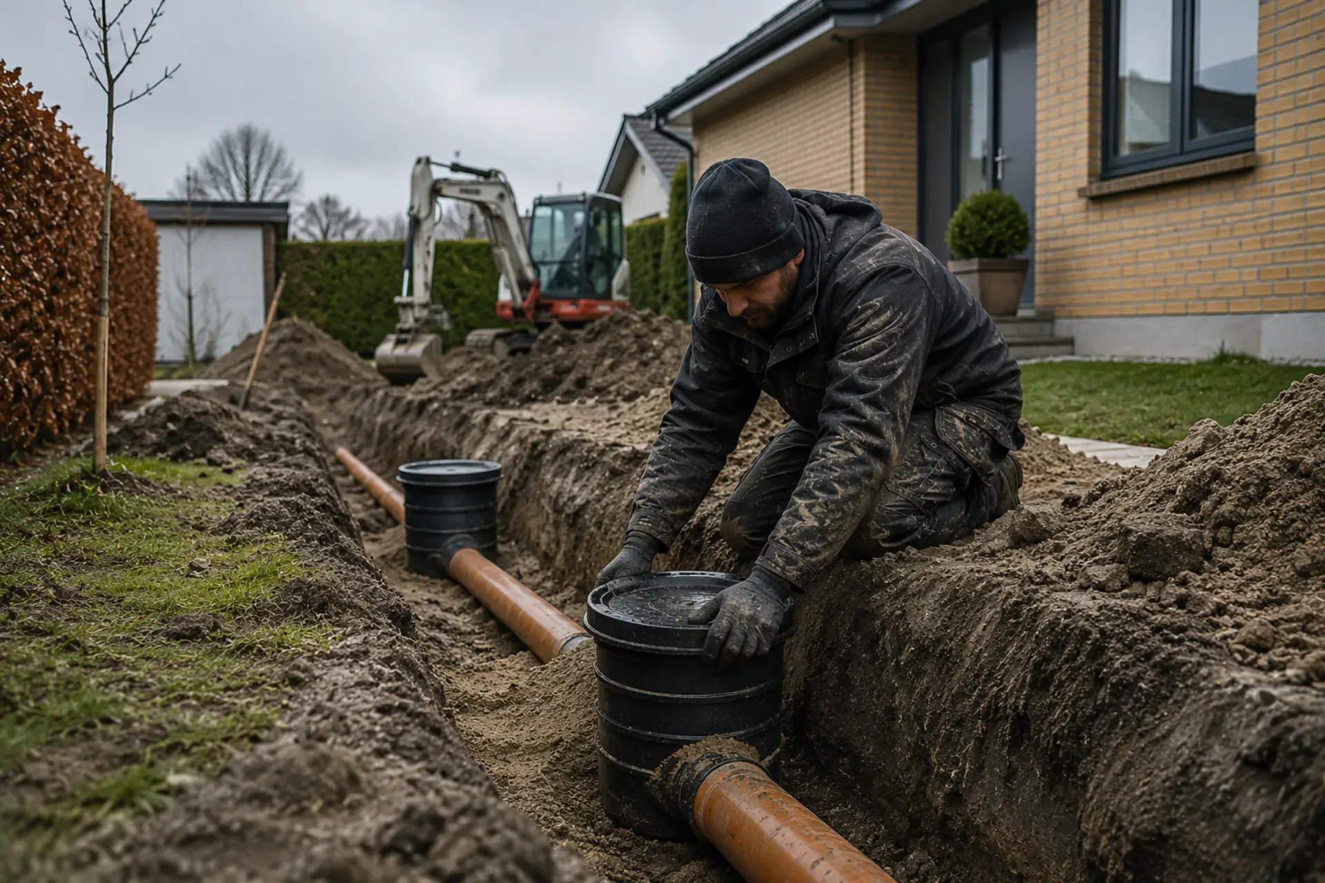 Professionelt VVS- og kloakarbejde ved boligforbedring i Danmark.